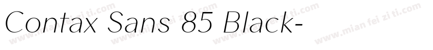 Contax Sans 85 Black字体转换
